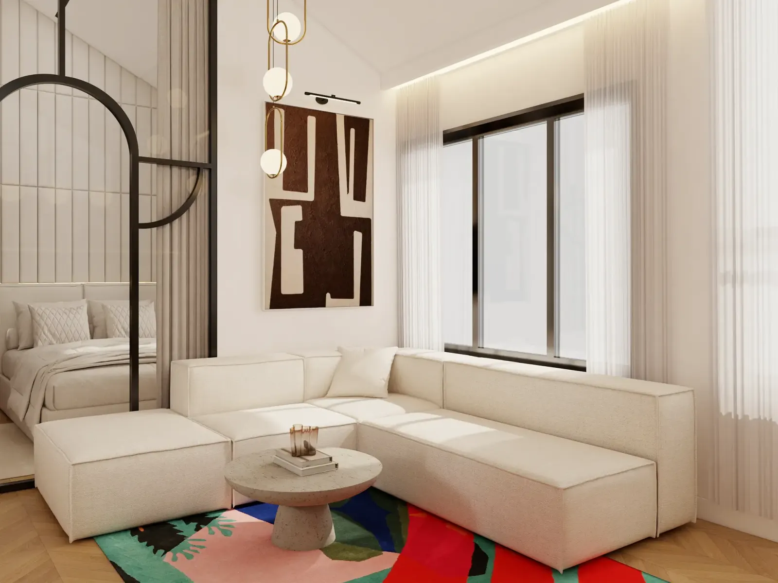 Rendu 3D, projet résidentiel : L’Art déco