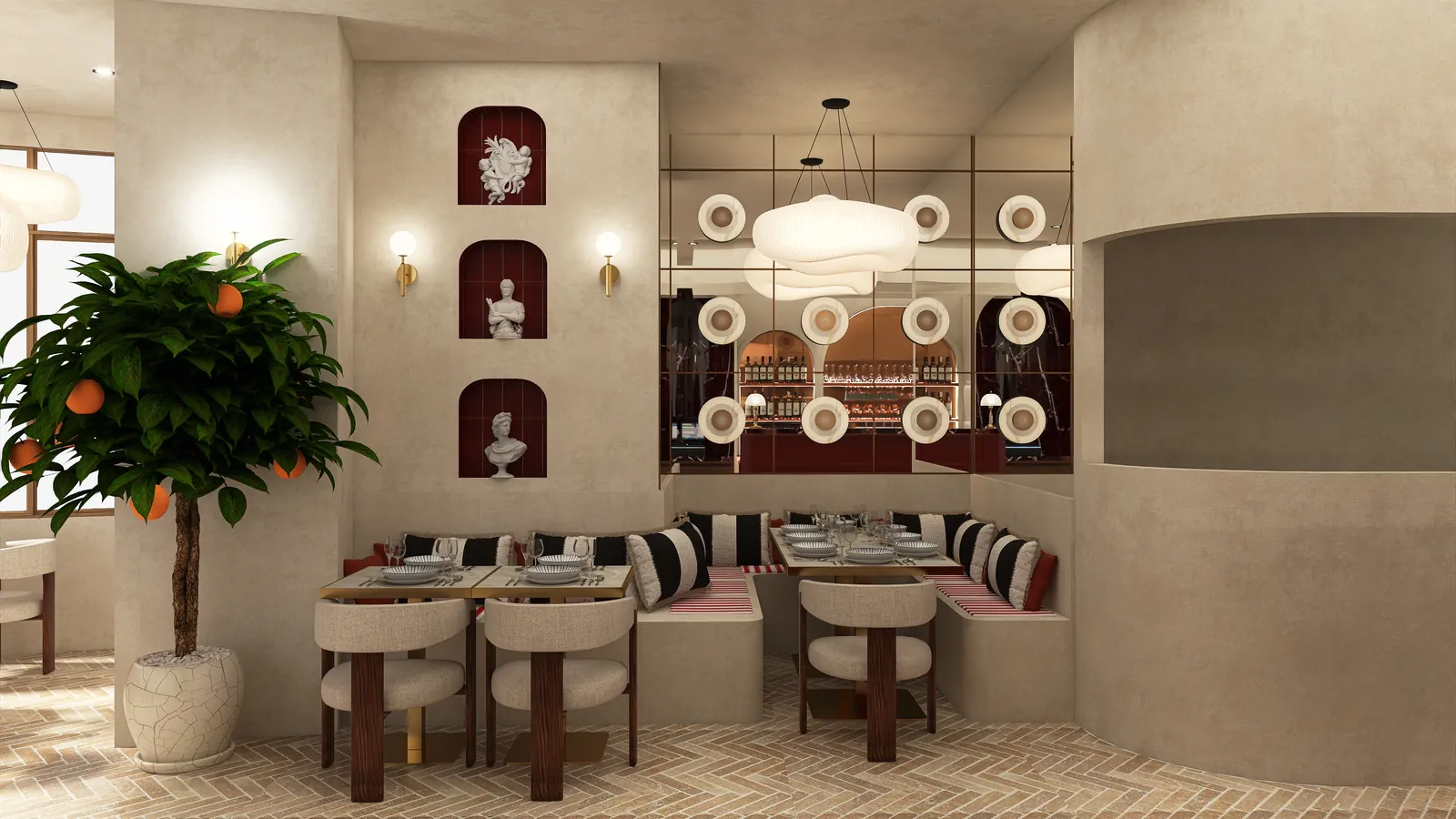 Rendu 3D, restaurant : Le Numéro 10