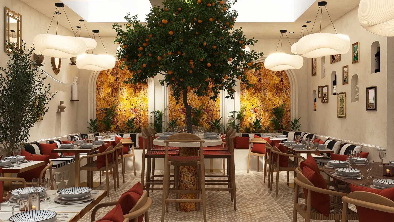 Rendu 3D, restaurant : Le Numéro 10