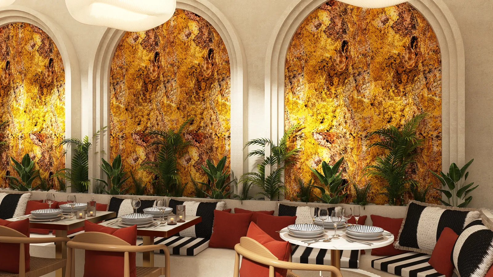 Rendu 3D, restaurant : Le Numéro 10