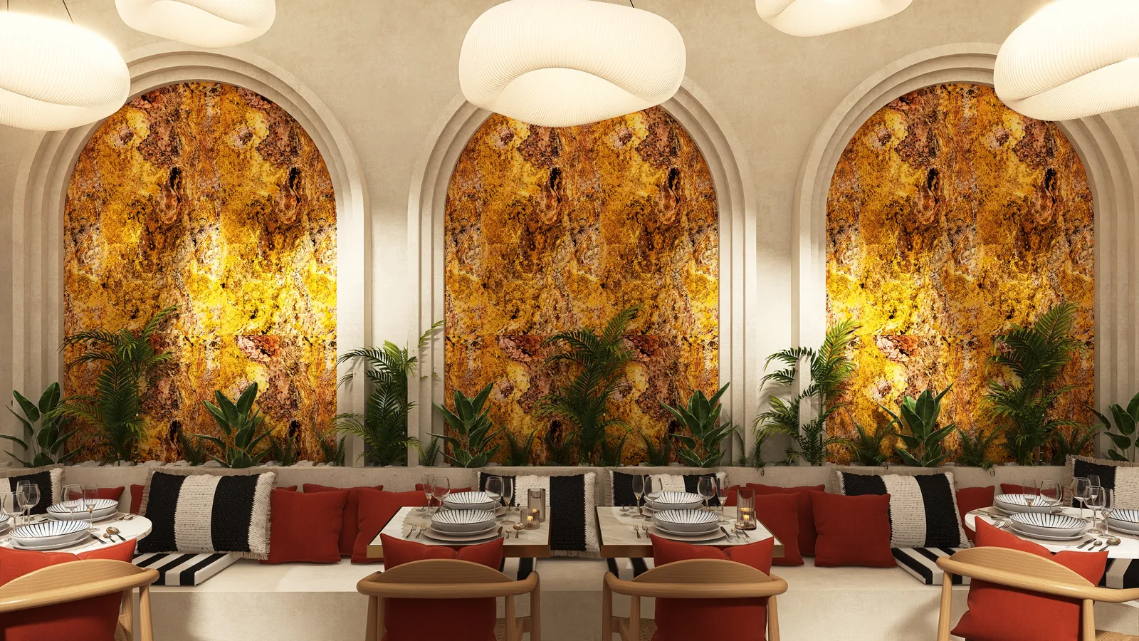 Rendu 3D, restaurant : Le Numéro 10