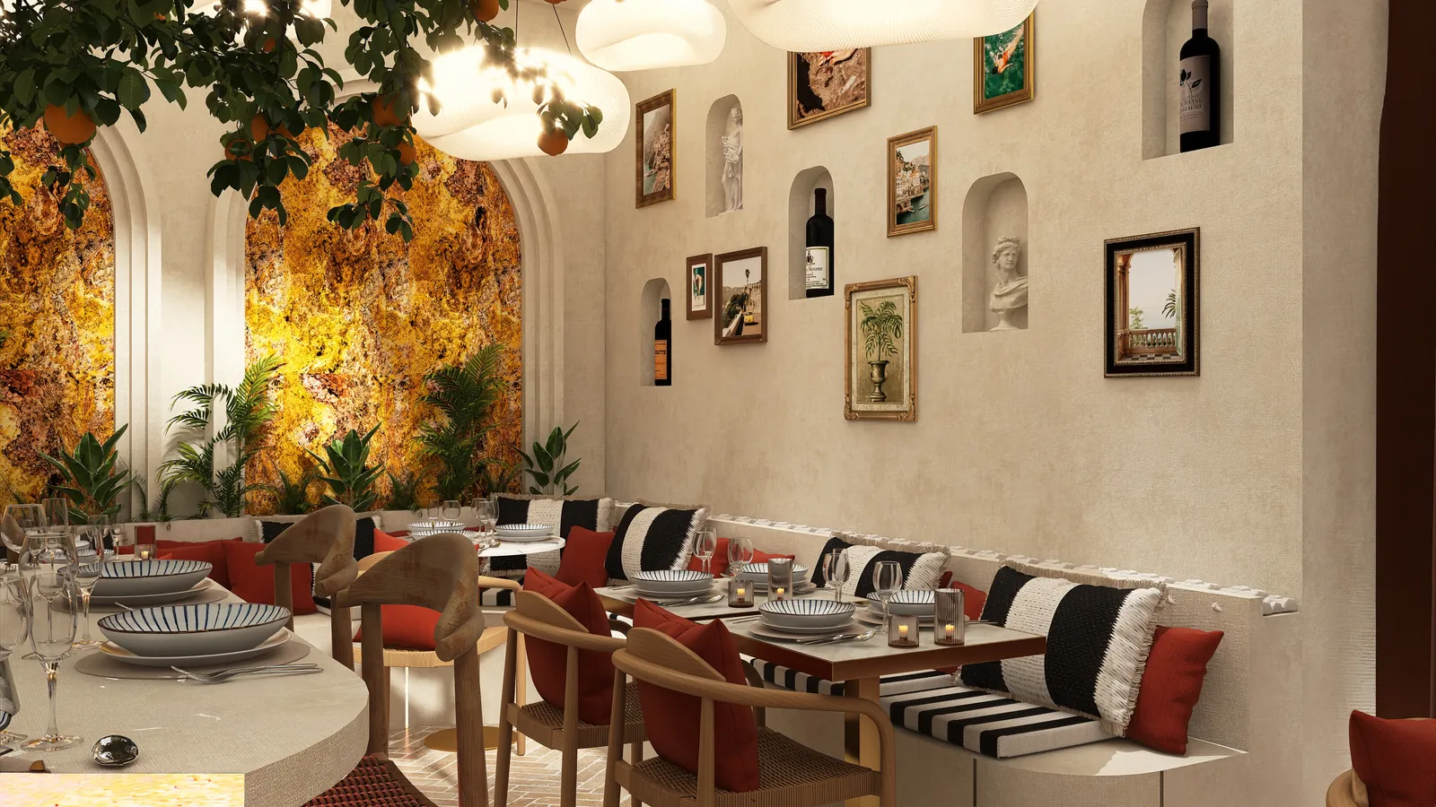 Rendu 3D, restaurant : Le Numéro 10